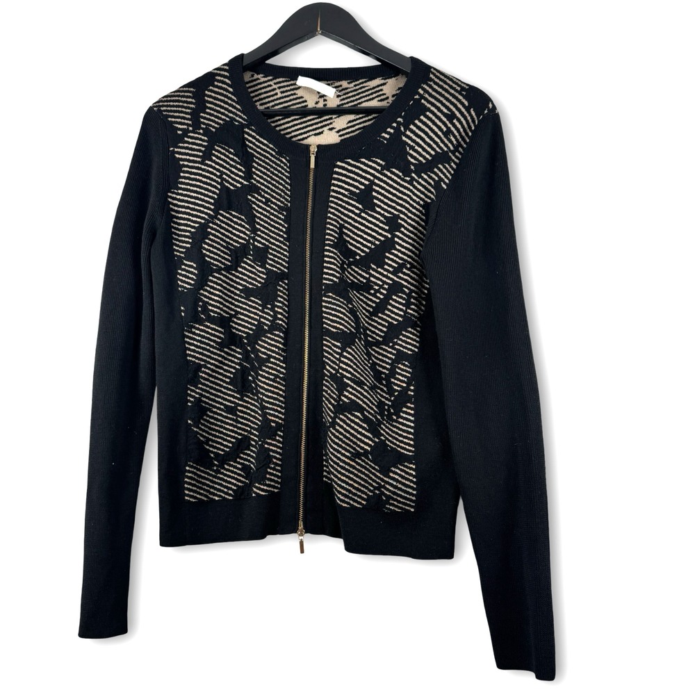 Hugo Boss Italy Womens Double Zip Long Sleeve Shirt Sz M Medium